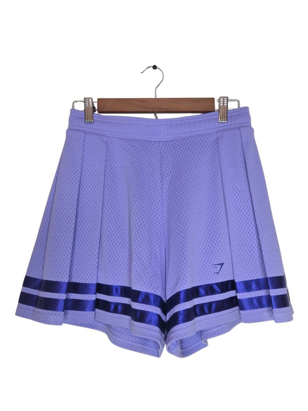 Gymshark Mesh Pleated High Waist Purple Shorts